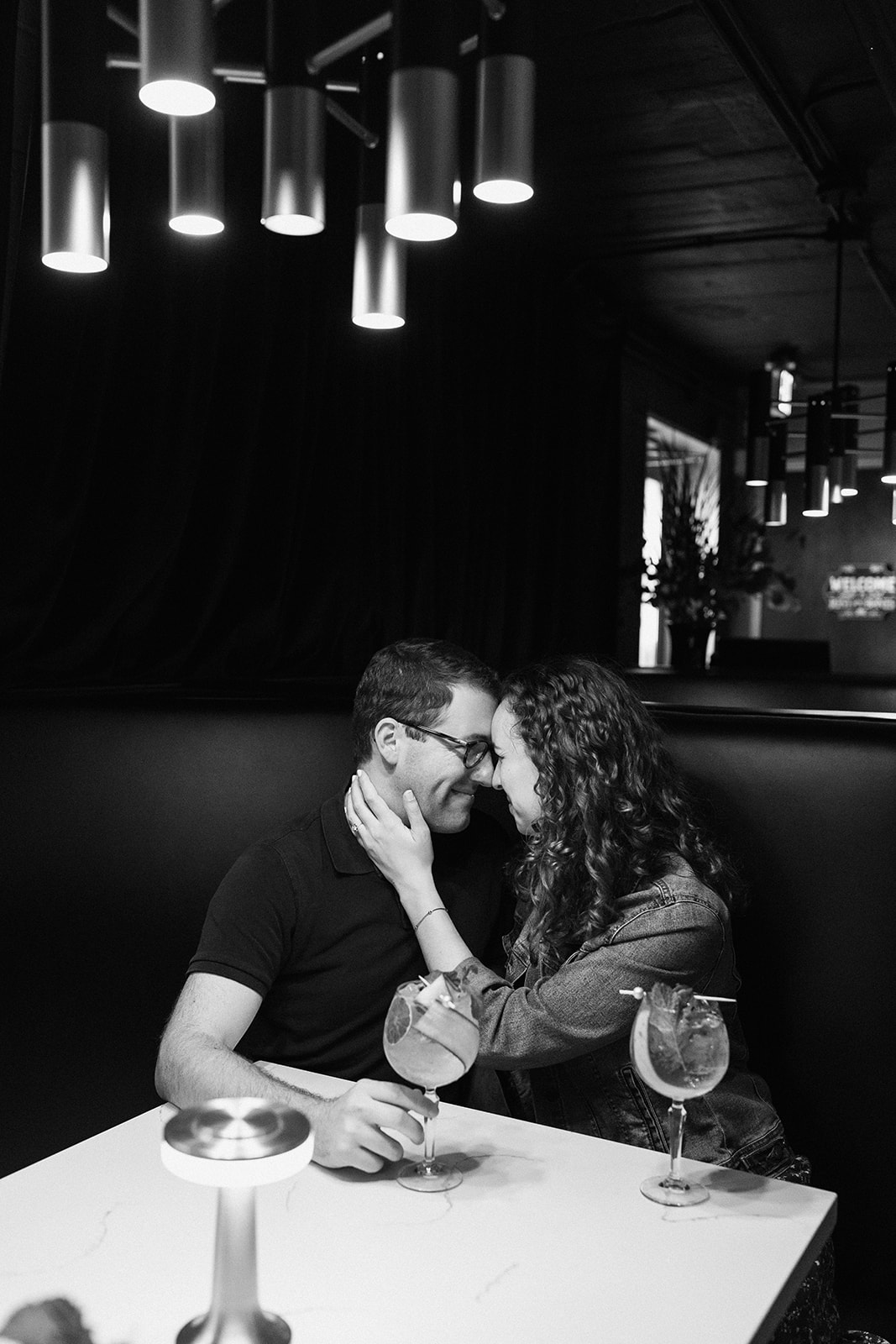 Engagement Session in Downtown Durham NC at Corpse Reviver