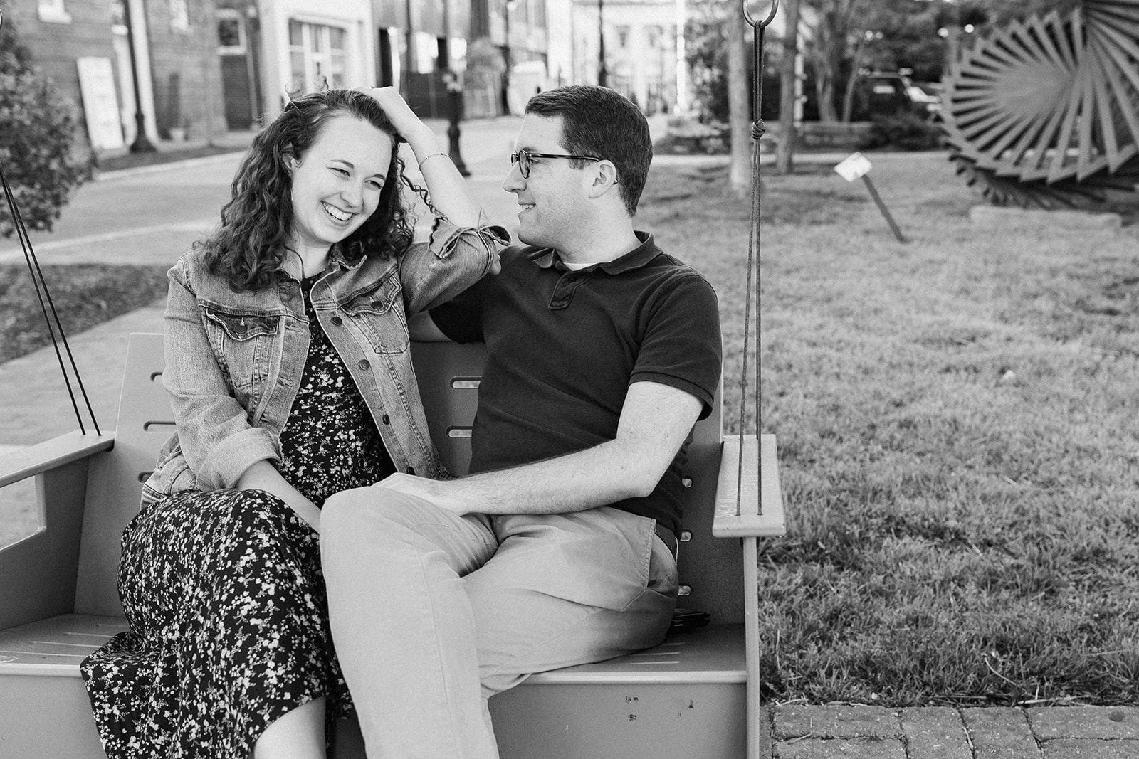 Engagement Session in Downtown Durham NC at The Durham Hotel
