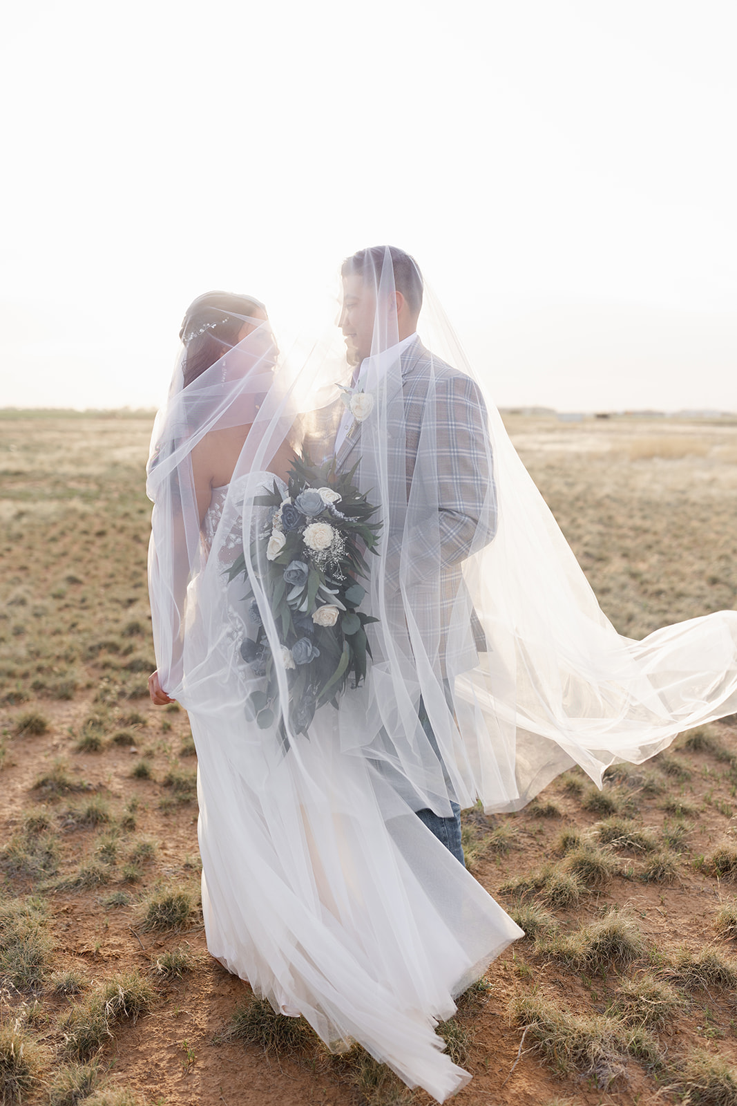 a bride and groom in west texas