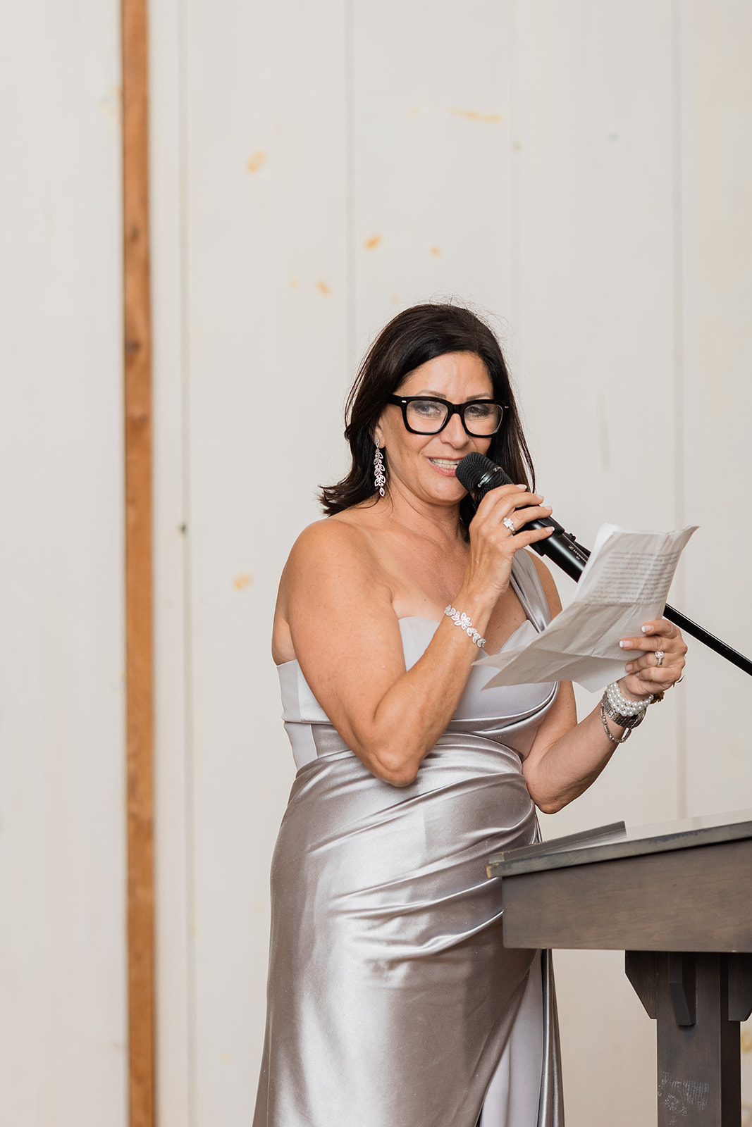 wedding reception mom speech at farm to table wedding by jess collins photography