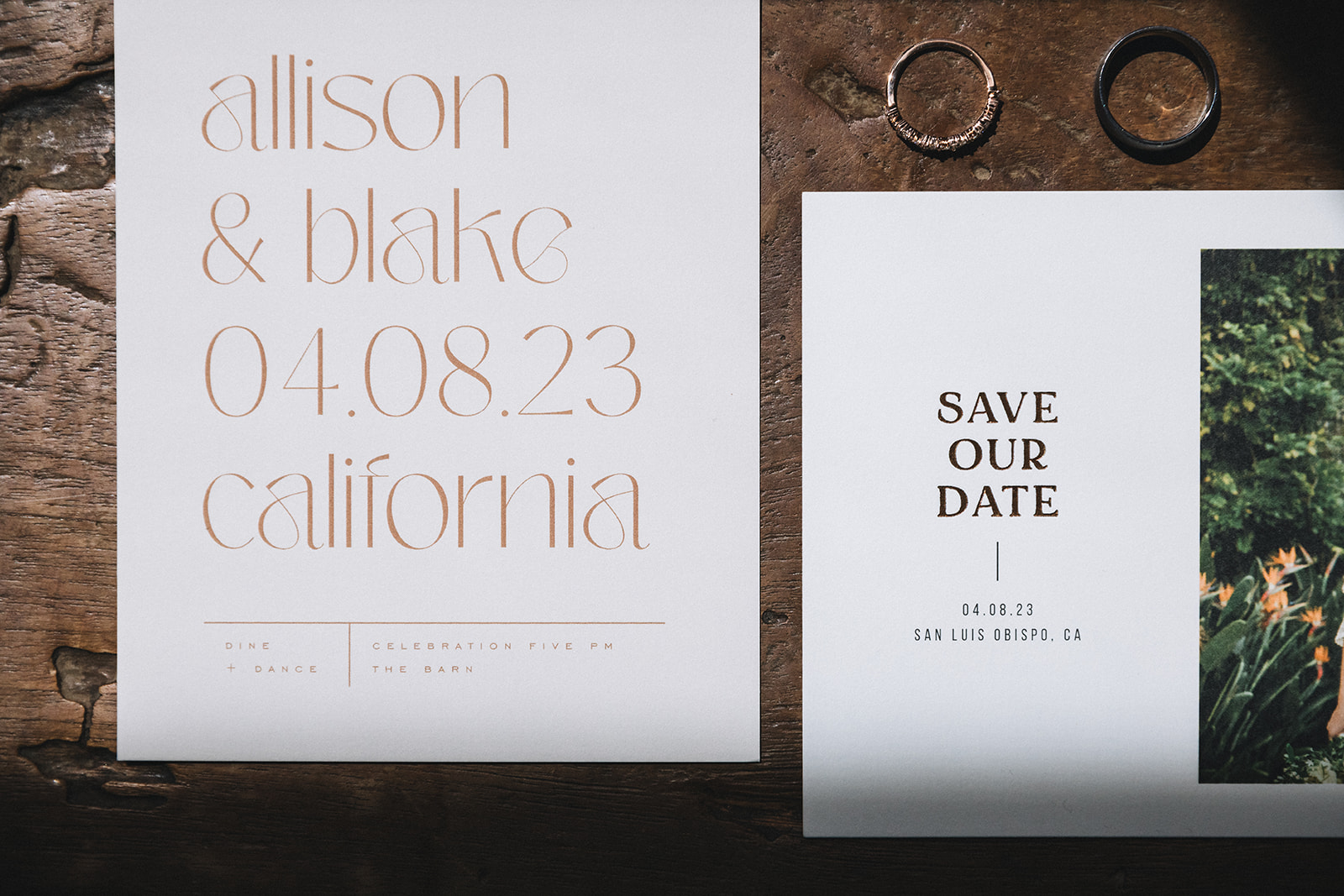 Wedding invitation suite for a Central Coast wedding at Higuera Ranch in California_ 