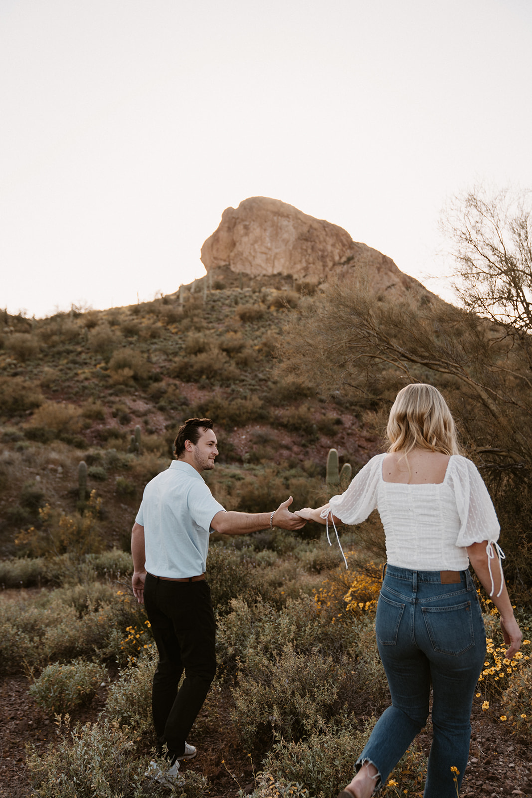 Arizona Desert Scenery for couples engagement photos