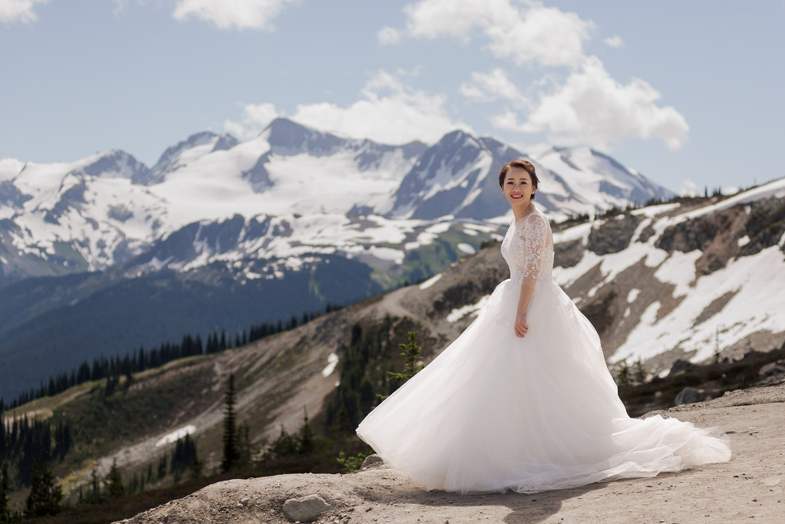 bride engagement photo in Whistler bc