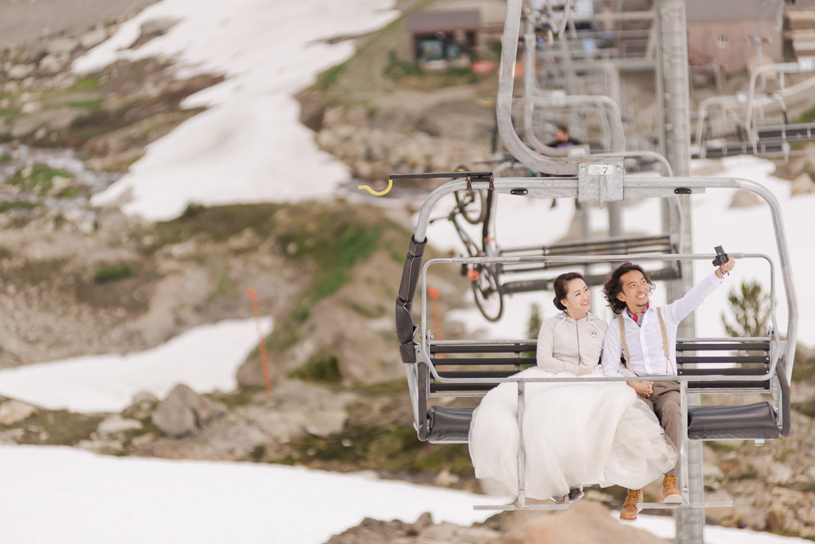 chair lift during whistler adventure engagement session